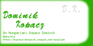 dominik kopacz business card